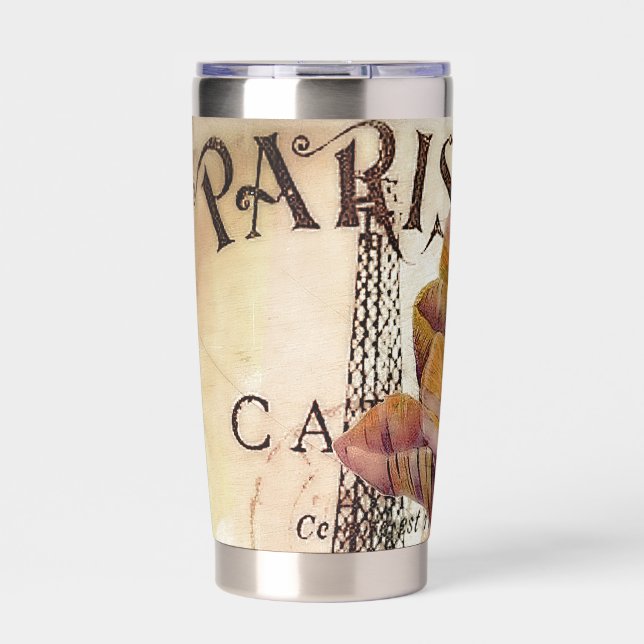 Eiffel Tower and tulip Insulated Tumbler (Front)