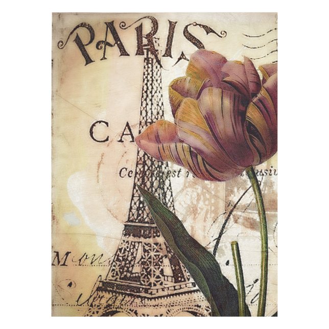 Eiffel tower and tulip tablecloth (Front)