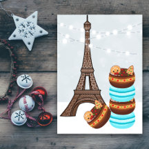 Eiffel Tower and Winter Macaroons Christmas