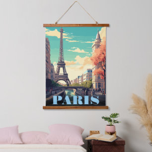 Eiffel Tower art vintage paris tower france gifts Hanging Tapestry
