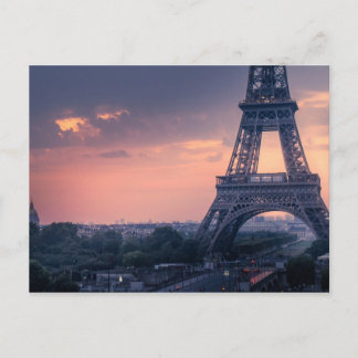 Eiffel Tower at Dusk Postcard