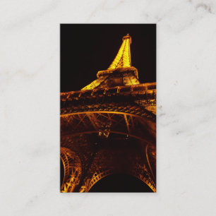 eiffel tower at night business card
