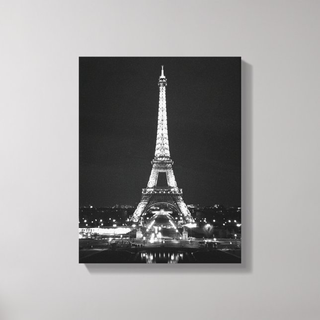Eiffel Tower at Night Canvas Print (Front)