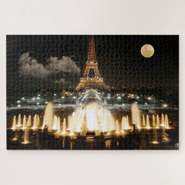 Eiffel Tower at Night. Jigsaw Puzzle (Horizontal)