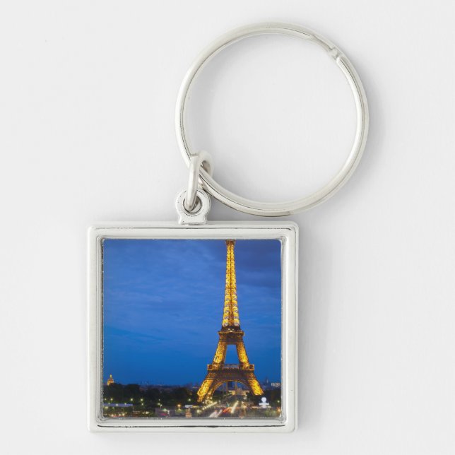 Eiffel Tower at Night Key Ring (Front)