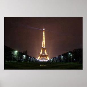 Eiffel Tower at Night Poster
