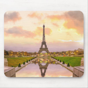 Eiffel Tower at Sunrise from Trocadero Fountains Mouse Pad