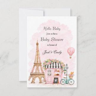 Eiffel Tower Baby Shower Card
