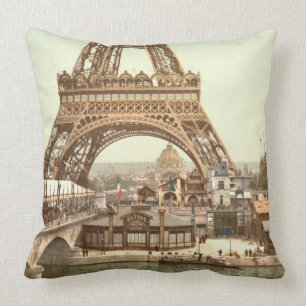 Eiffel Tower Base, Paris, France Cushion
