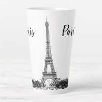 Eiffel tower black and white