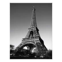 Eiffel tower black and white photo