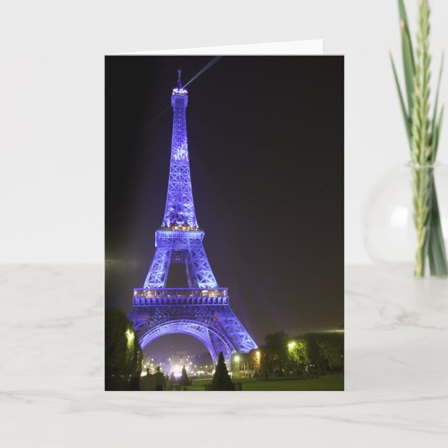 Eiffel Tower, Blue 01 Card (Front)