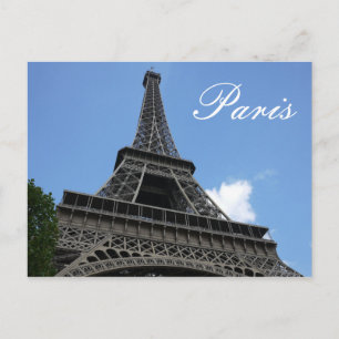 Eiffel Tower, Blue Sky, Paris, France Postcard