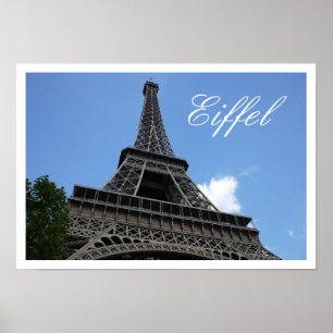 Eiffel Tower, Blue Sky, Paris, France Poster
