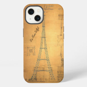 Eiffel Tower Blueprint 1884 iPhone 13 Case