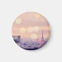 Eiffel Tower Bokeh Montmartre Photo Magnet