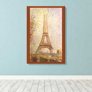 Eiffel Tower by Georges Seurat, Vintage Fine Art Canvas Print