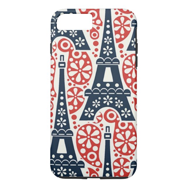Eiffel Tower Case-Mate Tough iPhone 8Plus/7 Plus C Case (Back)