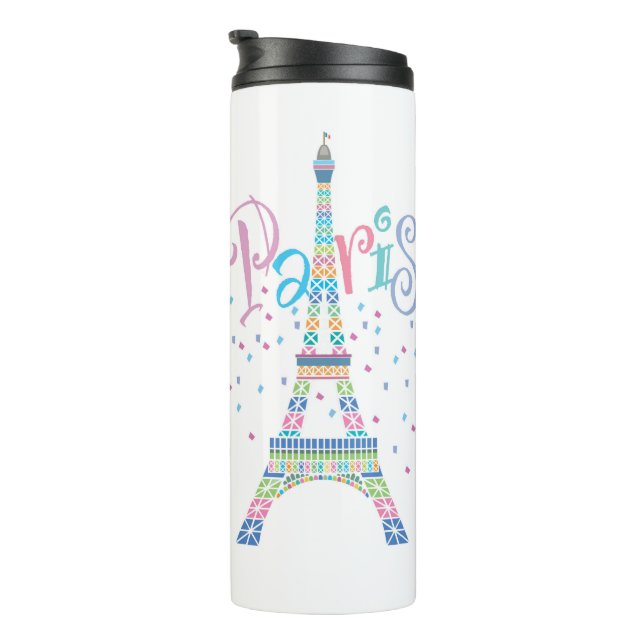 Eiffel Tower Confetti Thermal Tumbler (Rotated Right)