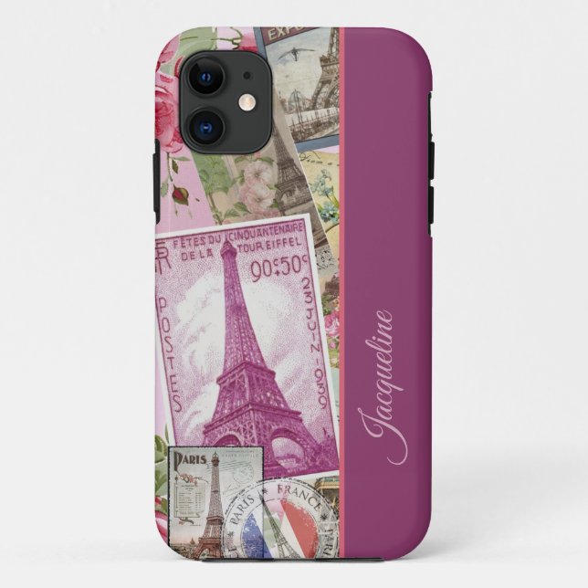 Eiffel Tower Coquette Personalised Phone Case (Back)