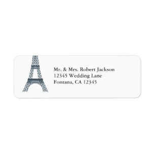 Eiffel Tower Elegant Label