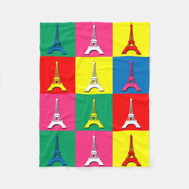 Eiffel Tower Fleece Blanket (Front)