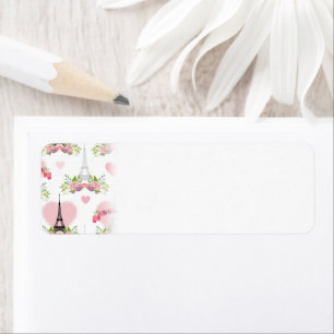 Eiffel Tower Flowers Pink Hearts Paris French