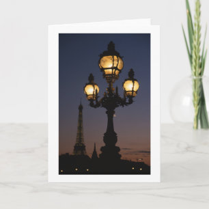 Eiffel Tower  Folded Blank Greeting Card
