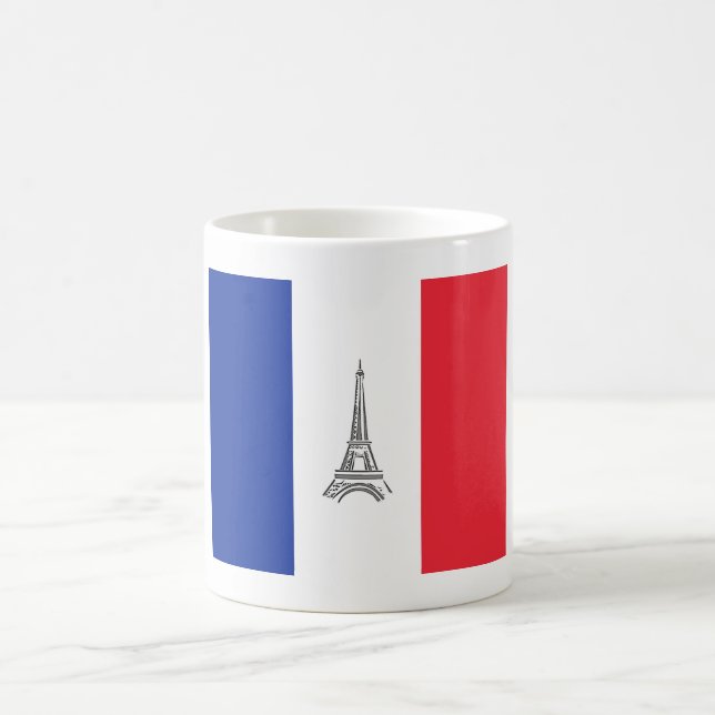 Eiffel Tower French Flag Themed Mug (Center)
