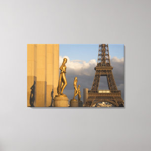 Eiffel Tower from the Palais de Chaillot, Paris, Canvas Print
