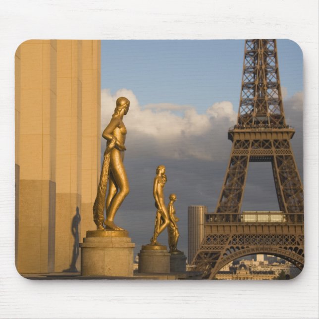 Eiffel Tower from the Palais de Chaillot, Paris, Mouse Pad (Front)