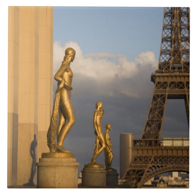 Eiffel Tower from the Palais de Chaillot, Paris, Tile (Front)