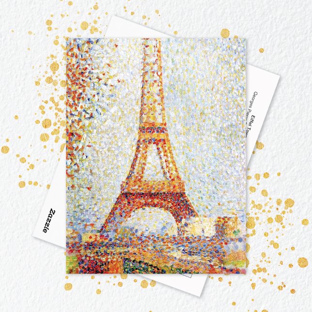 Eiffel Tower Georges Pierre Seurat Postcard (Creator Uploaded)