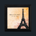 Eiffel Tower Gift Box<br><div class="desc">A beautiful image of the Eiffel Tower on a peach background. Perfect as a Wedding gift or gift for friends and family.</div>