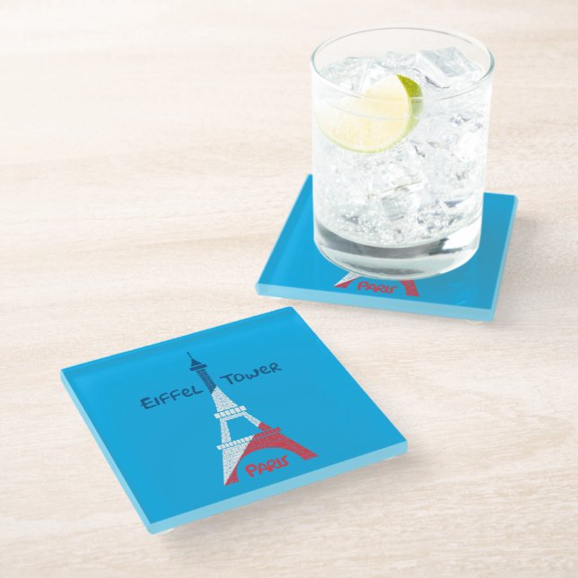 Eiffel Tower  Glass Coaster (Angled)