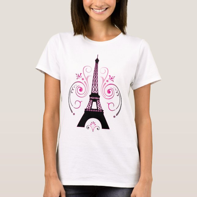 Eiffel Tower Graphic Design Tshirt (Front)