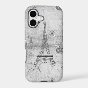 Eiffel Tower Grey iPhone 5 Case