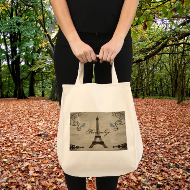 Eiffel Tower Grunge Totebag Tote Bag (Eiffel Tower Grunge Tote Bag)