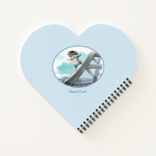 Eiffel Tower Heart Shaped Notebook - Fun