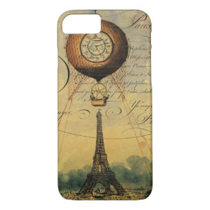 Eiffel Tower Hot Air Balloon Steampunk Case-Mate iPhone Case