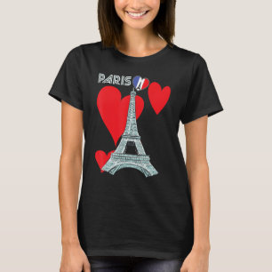 Eiffel Tower I Love Paris France Souvenir French T-Shirt