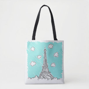 Eiffel Tower Illustration bags