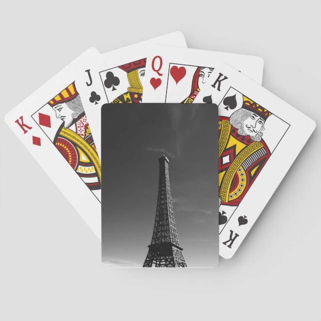 Eiffel Tower (In Black And White) Playing Cards (Back)