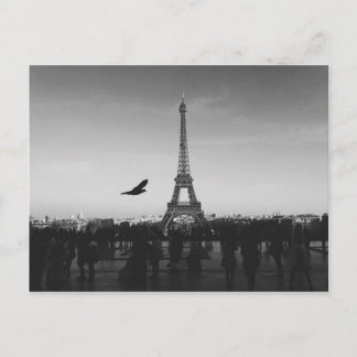 Eiffel Tower in black and white Postcard