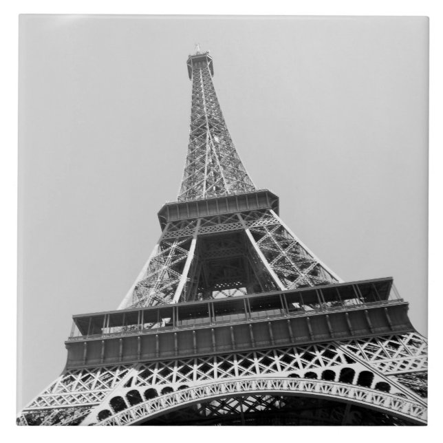 Eiffel tower in black and white tile (Front)