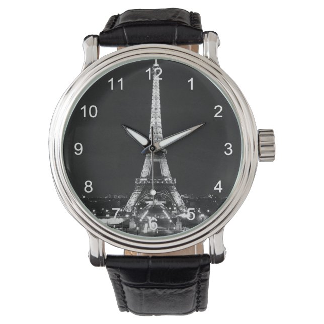 Eiffel Tower in Black and White Watch (Front)