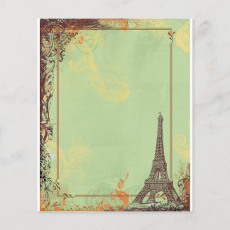 Eiffel Tower in Green Flyer Announcements