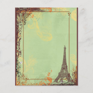 Eiffel Tower in Green Flyer Announcements