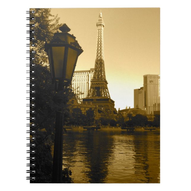 Eiffel Tower in Las Vegas Spiral Notebook (Front)