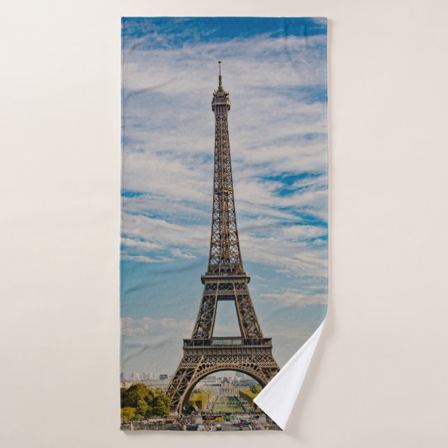 Eiffel tower in Paris Bath Towel (Bath Towel)